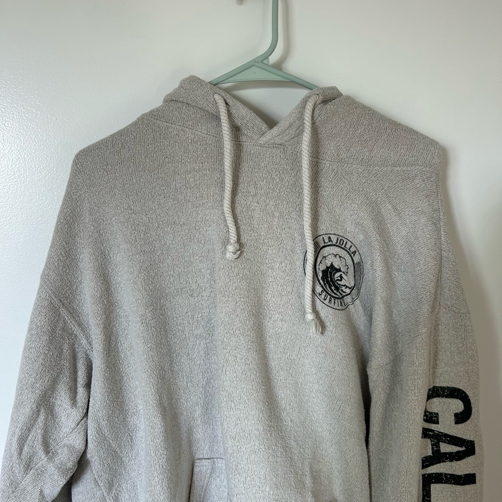 Men's Light Gray Hoodie - Pullover Hooded Shirt